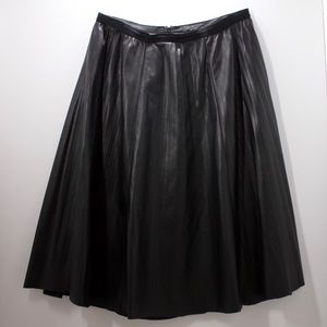 rag & bone pleated leather skirt